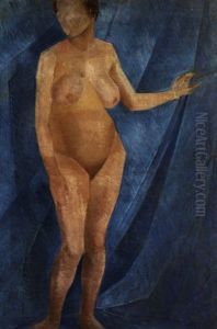 Stehender Weiblicher Akt by Kuzma Sergievitch Petrov-Vodkin
