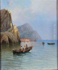 Coppia Di Vedute Di Amalfi by Salvatore Petruolo