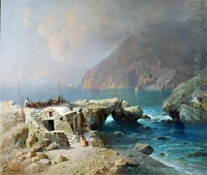 Lo Scoglio Delle Sirene A Capri by Salvatore Petruolo