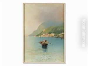 Fishing Boat In The Bay Of Naples by Salvatore Petruolo