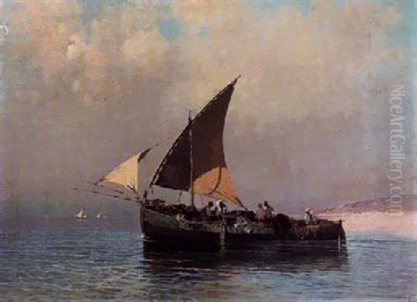 Fischerboote Vor Der Italienischen Kuste - view 1
