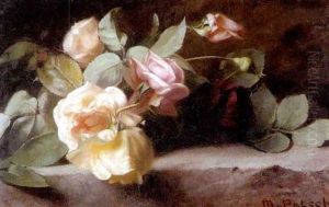 Stilleben Mit Rosen by Max Petsch