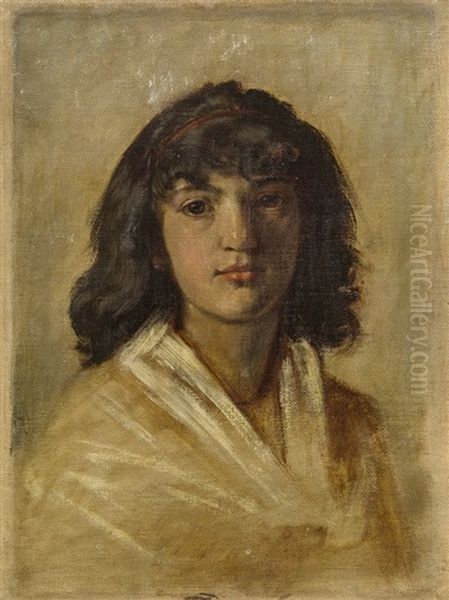 Portrait Study Of A Gipsy Woman - view 1
