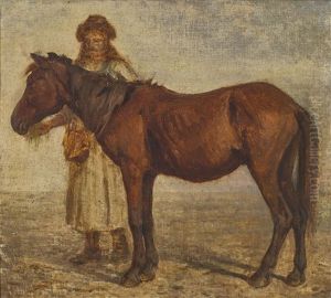 Bauer Mit Pferd