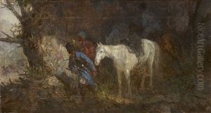 L'embuscade by August Xaver Karl von Pettenkofen