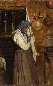 Frau Bei Der Kuchenarbeit