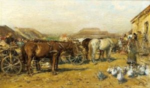 Markttag by August Xaver Karl von Pettenkofen