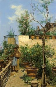 Im Klostergarten, Motiv Aus Assisi
