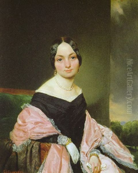 Portrat Amalie Von Nesperns, Geb. Mayerhofer, Einer Tante Des Kunstlers - view 1