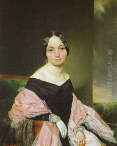 Portrat Amalie Von Nesperns, Geb. Mayerhofer, Einer Tante Des Kunstlers by August Xaver Karl von Pettenkofen
