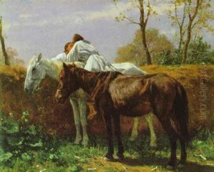 Der Kus by August Xaver Karl von Pettenkofen