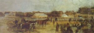 At The Races by August Xaver Karl von Pettenkofen