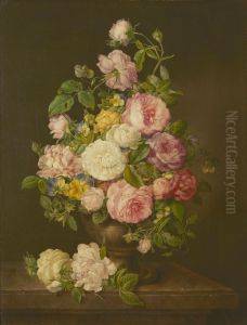 A Still Life With Flowers by Franz Xaver Petter