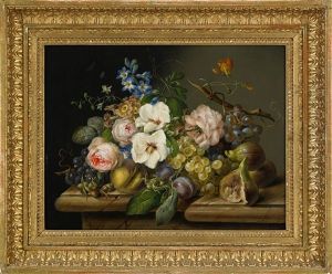 Floral Still Lifes (pair) by Franz Xaver Petter