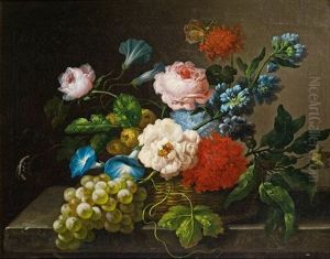 Blumenstillleben Mit Trauben