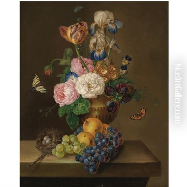 Still-leben Mit Obst Und Blumen - view 1