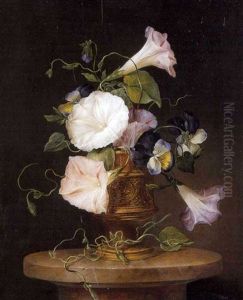 Vaso Di Fiori Con Campanule E Viole Vaso Di Fiori Con Campanule E Viole