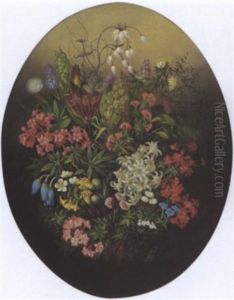 Ein Alpenblumenstraus Mit Edelweis Und Alpenrosen Ein Alpenblumenstraus Mit Edelweis Und Alpenrosen