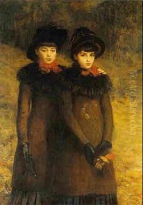 Portrait Of Jessie And Edith Winn, Daughters Of Charles Winn Portrait Of Jessie And Edith Winn, Daughters Of Charles Winn