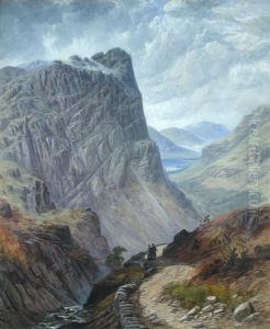 View Of The Honister Pass, Grasmere, Lake District by Edwin Pettitt