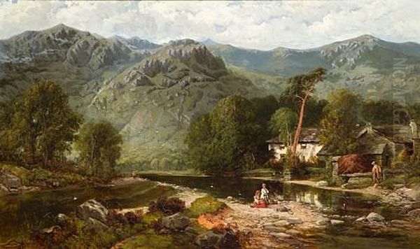 A View Of The Lake District, Thought To Be Easedale Beck, Grasmere - view 1