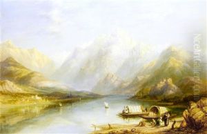 View Of Lake Como, North Italy by Joseph Paul Pettitt