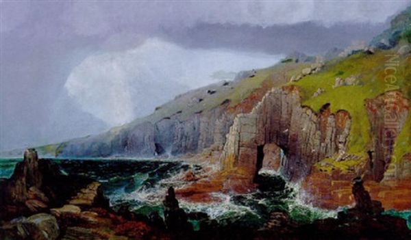 The Lands End, Cornwall - A Storm Coming Up - view 1