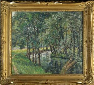 Szene Aus Dem Stadtpark Freising by Rudolf Petuel