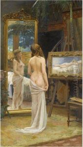 Nude In The Studio by Nikolai Kornilievich Bodarewsky