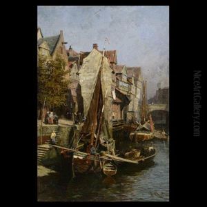 Canal Scene by Hermann Petzet