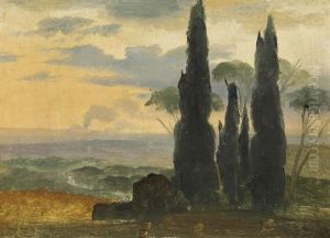 View Of The The Roman Campagna by Fritz Petzholdt