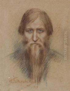 Portrait Of Rasputin by Nikolai Kornilievich Bodarewsky