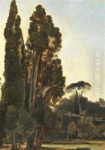 View Of Villa D'este, Tivoli by Fritz Petzholdt