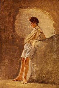 A Young Italian Man Standing. Study by Fritz Petzholdt