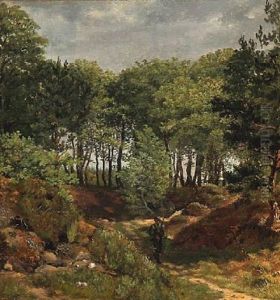 A Hunter In A Forest, A Summerday by Fritz Petzholdt