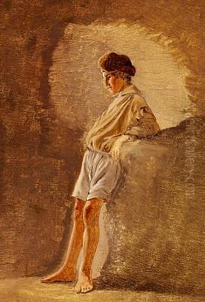 A Young Italian Man Standing (study) - view 1