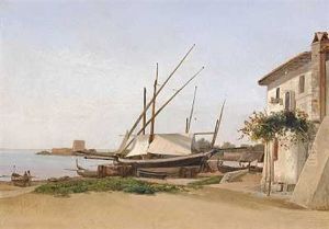 Italiensk Strandparti Med Bade Pa Land