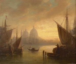 Blick Auf S. Maria Della Salute In Venedig by Ferdinand Petzl