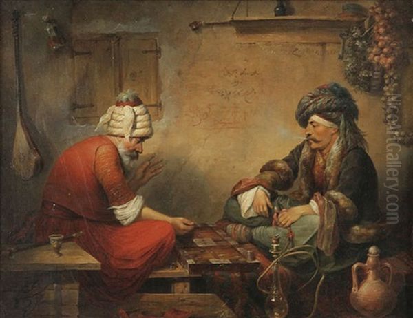 Joueurs Au Backgammon Dans Un Souk - view 1