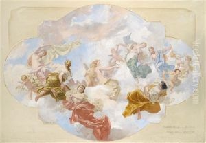 Plafondskizze Fur Den Tanzsaal Palais Paul Rit. V. Schoeller