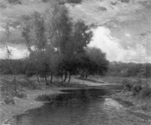 Willows/landscape With Meandering River Willows/landscape With Meandering River