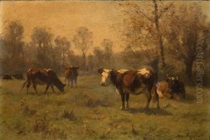 Vaches Au Pre by Aymar Pezant