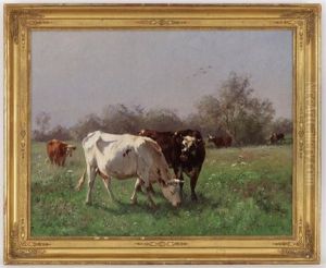 Vaches Au Paturage by Aymar Pezant