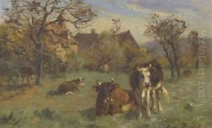 Kuhherde Auf Sommerlicher Weide by Aymar Pezant