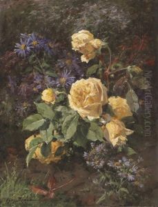 Blumenstuck Mit Gelben Rosen