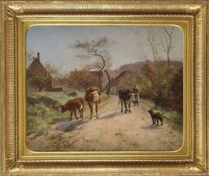 Bergere Et Troupeau Bergere Et Troupeau