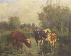 Cattle Watering by Aymar Pezant