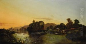 Fishermen At The River by Henry Boddington