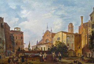 Venedig, Blick Auf Die Frarikirche by Georg Pezolt