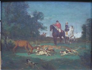 Scene De Chasse by Jean Pezous